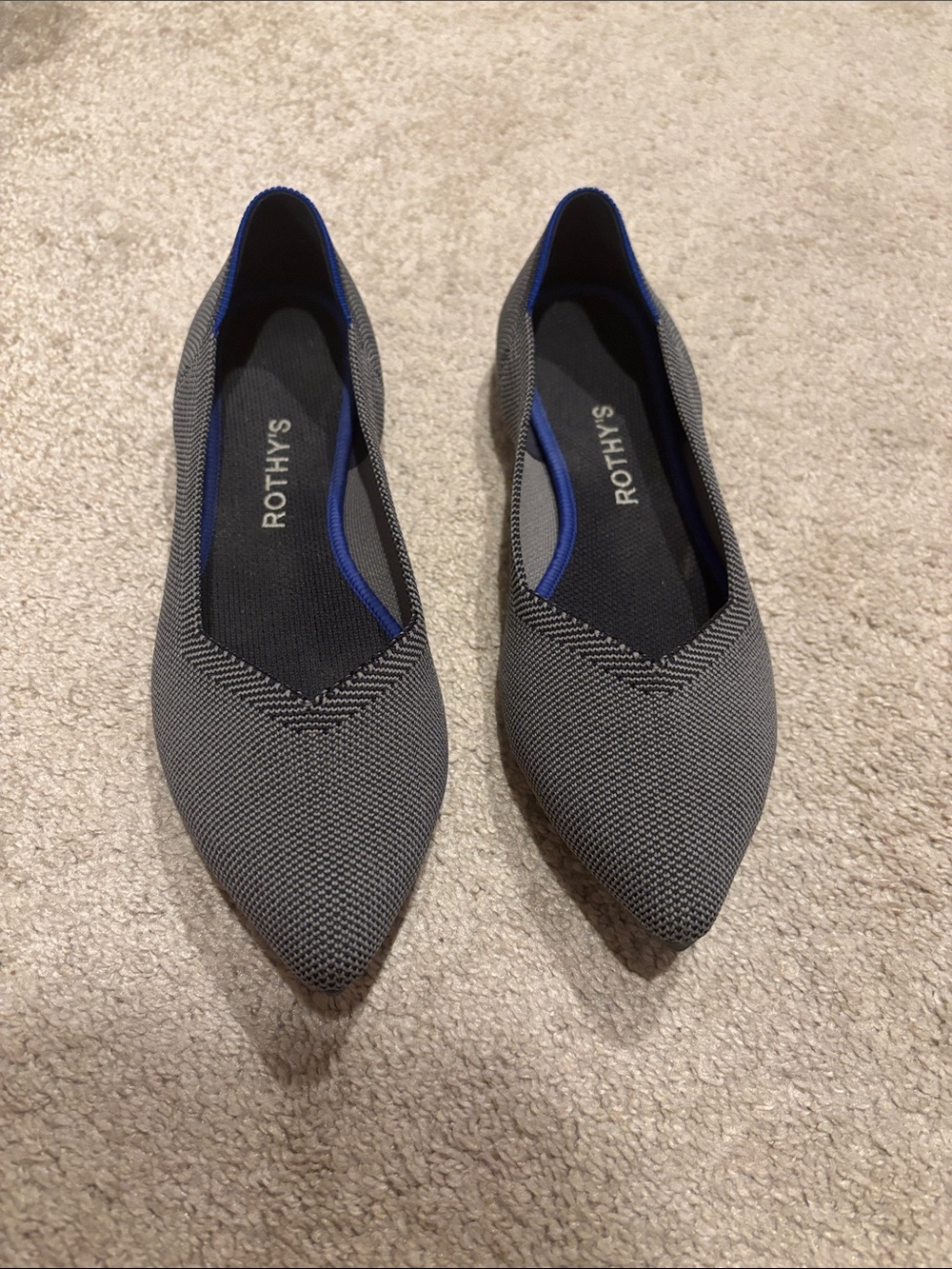 Rothy's Women's Pointed Flat Size 9 Gray
